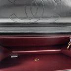 Chanel - Sac bandoulière droit vintage à fermoir poussoir - Noir