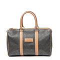 Travel Bag Vintage Small Boston Gray Honeycomb Coated Canvas