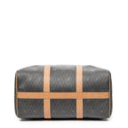 Travel Bag Vintage Small Boston Gray Honeycomb Coated Canvas
