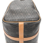 Travel Bag Vintage Small Boston Gray Honeycomb Coated Canvas