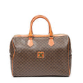 Bolso de mano Boston pequeño vintage de lona revestida Macadam marrón