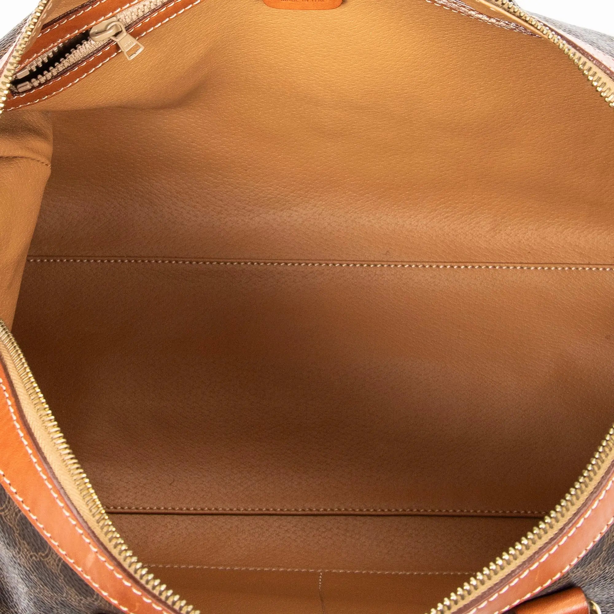 Bolso de mano Boston pequeño vintage de lona revestida Macadam marrón