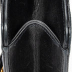 Shoulder Bag CC Push Lock Straight Single Flap Black Quilted Lambskin Leather