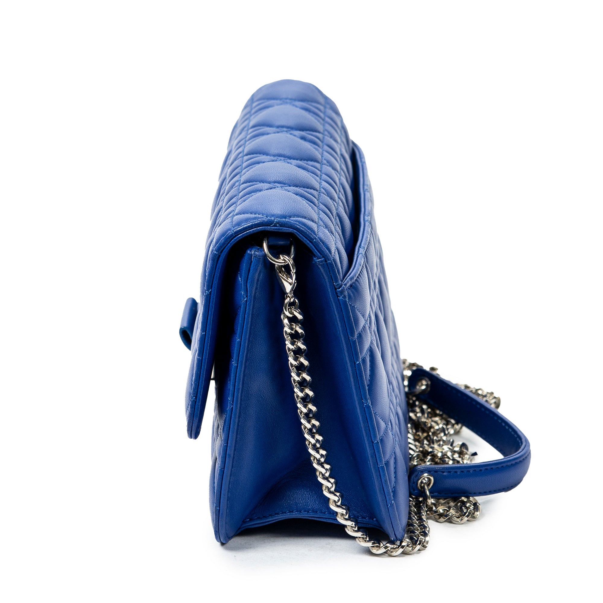 Shoulder Bag Miss Dior Promenade Pouch Royal Blue Cannage Lambskin Leather