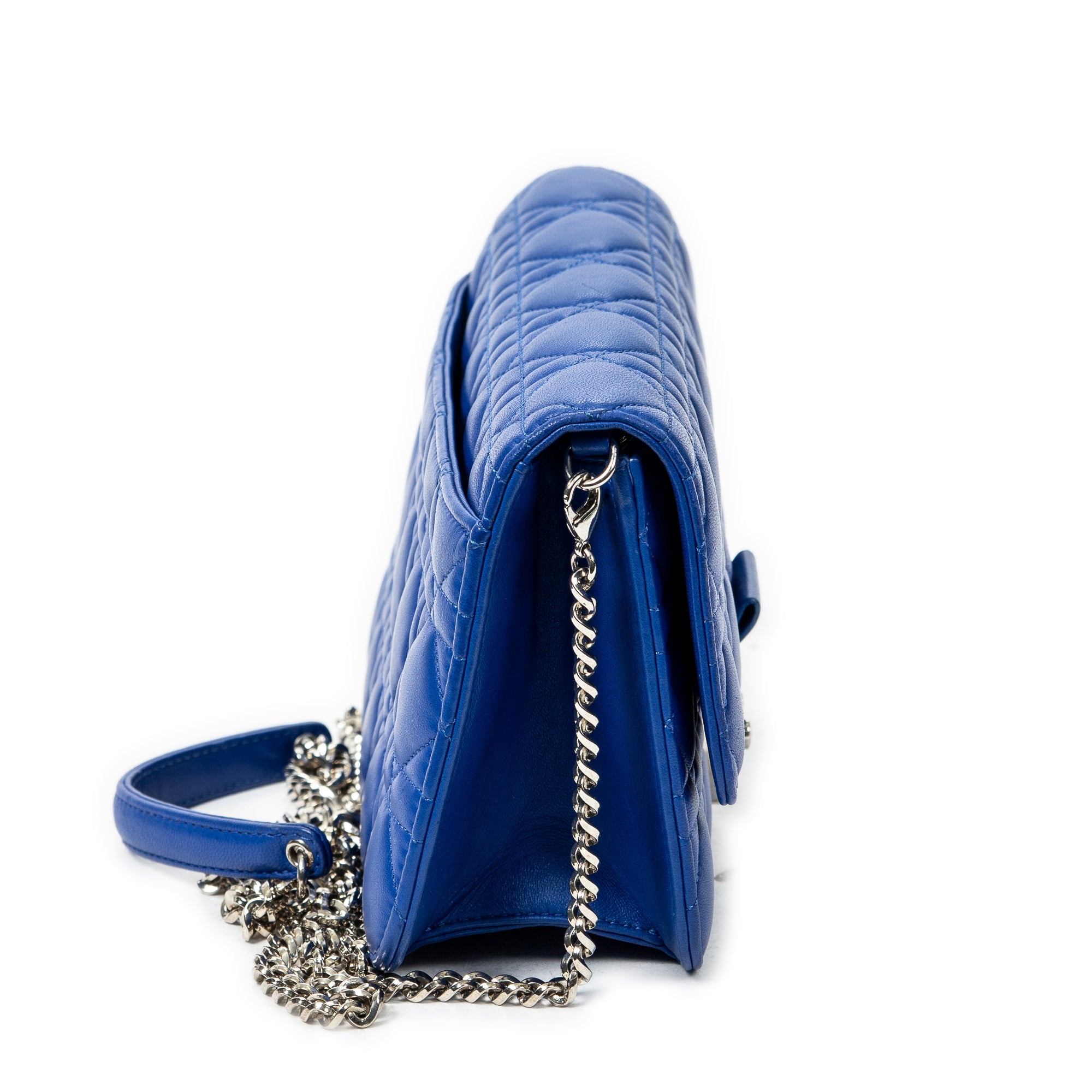Shoulder Bag Miss Dior Promenade Pouch Royal Blue Cannage Lambskin Leather