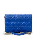Shoulder Bag Miss Dior Promenade Pouch Royal Blue Cannage Lambskin Leather