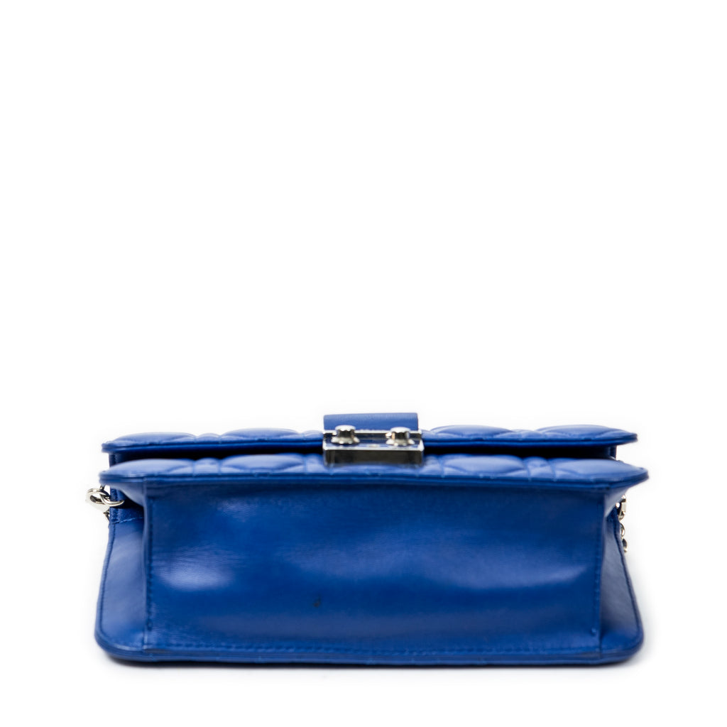Shoulder Bag Miss Dior Promenade Pouch Royal Blue Cannage Lambskin Leather