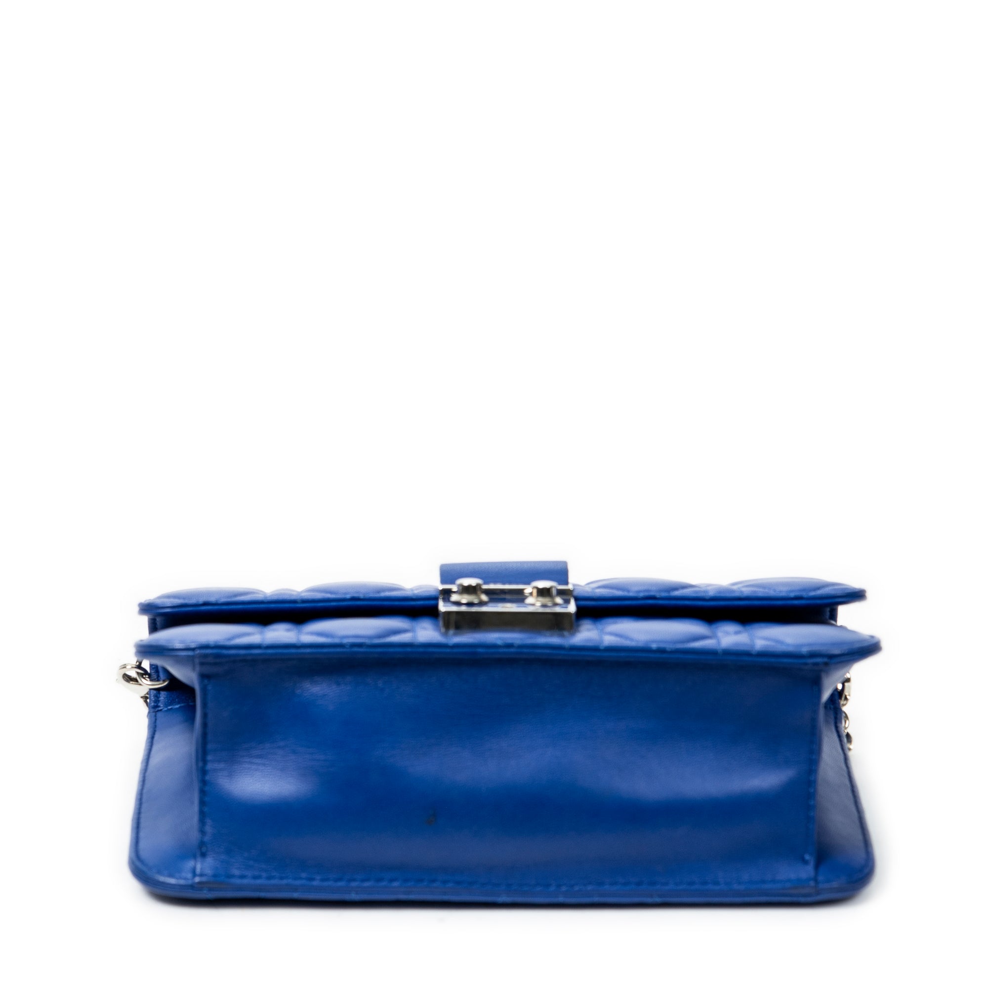 Shoulder Bag Miss Dior Promenade Pouch Royal Blue Cannage Lambskin Leather