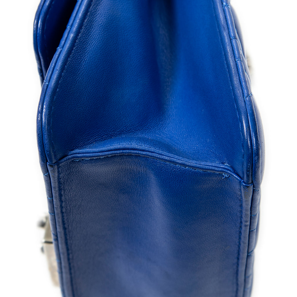 Shoulder Bag Miss Dior Promenade Pouch Royal Blue Cannage Lambskin Leather