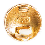 Chanel - Boucles d'oreilles rondes à clip CC Crown - Dorées