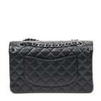 Shoulder Bag Classic Double Flap 26 Black Quilted Caviar Leather