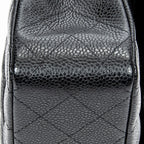 Shoulder Bag Classic Double Flap 26 Black Quilted Caviar Leather