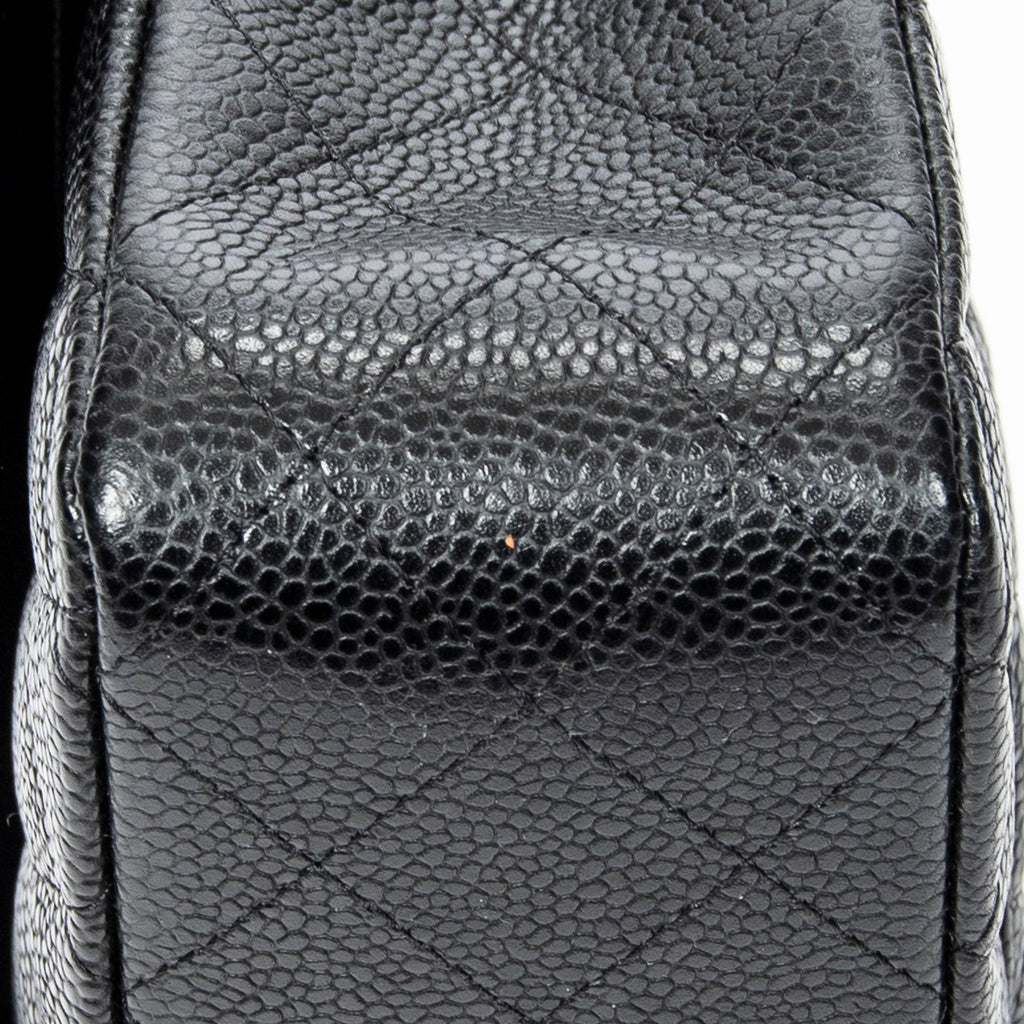 Shoulder Bag Classic Double Flap 26 Black Quilted Caviar Leather