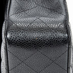 Shoulder Bag Classic Double Flap 26 Black Quilted Caviar Leather