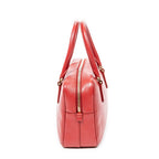 Bolso de mano pequeño con asa superior de piel saffiano roja