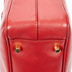 Handbag Small Top Handle Red Saffiano Leather
