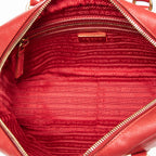 Handbag Small Top Handle Red Saffiano Leather