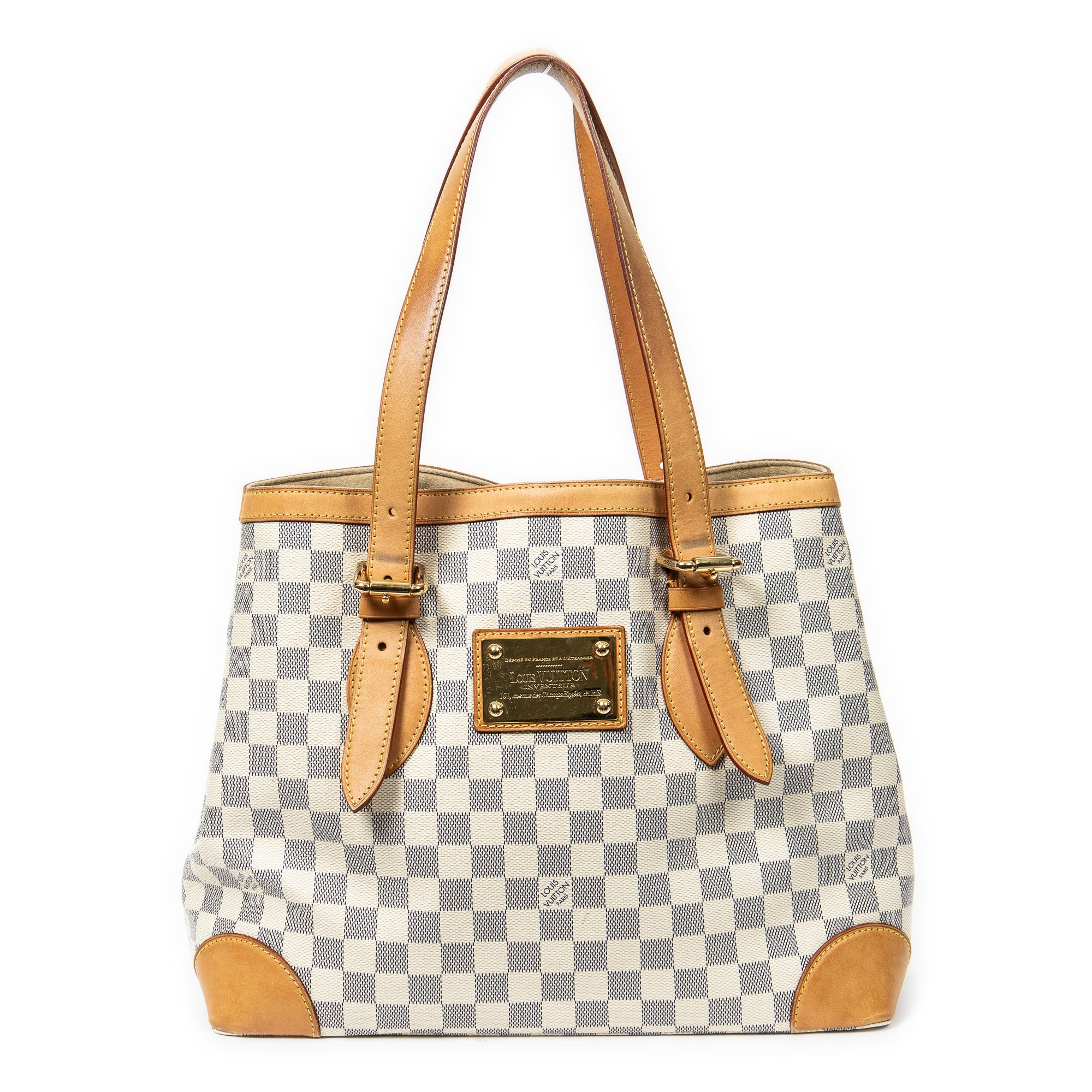 Shoulder Bag Hampstead MM Ivory Damier Azur