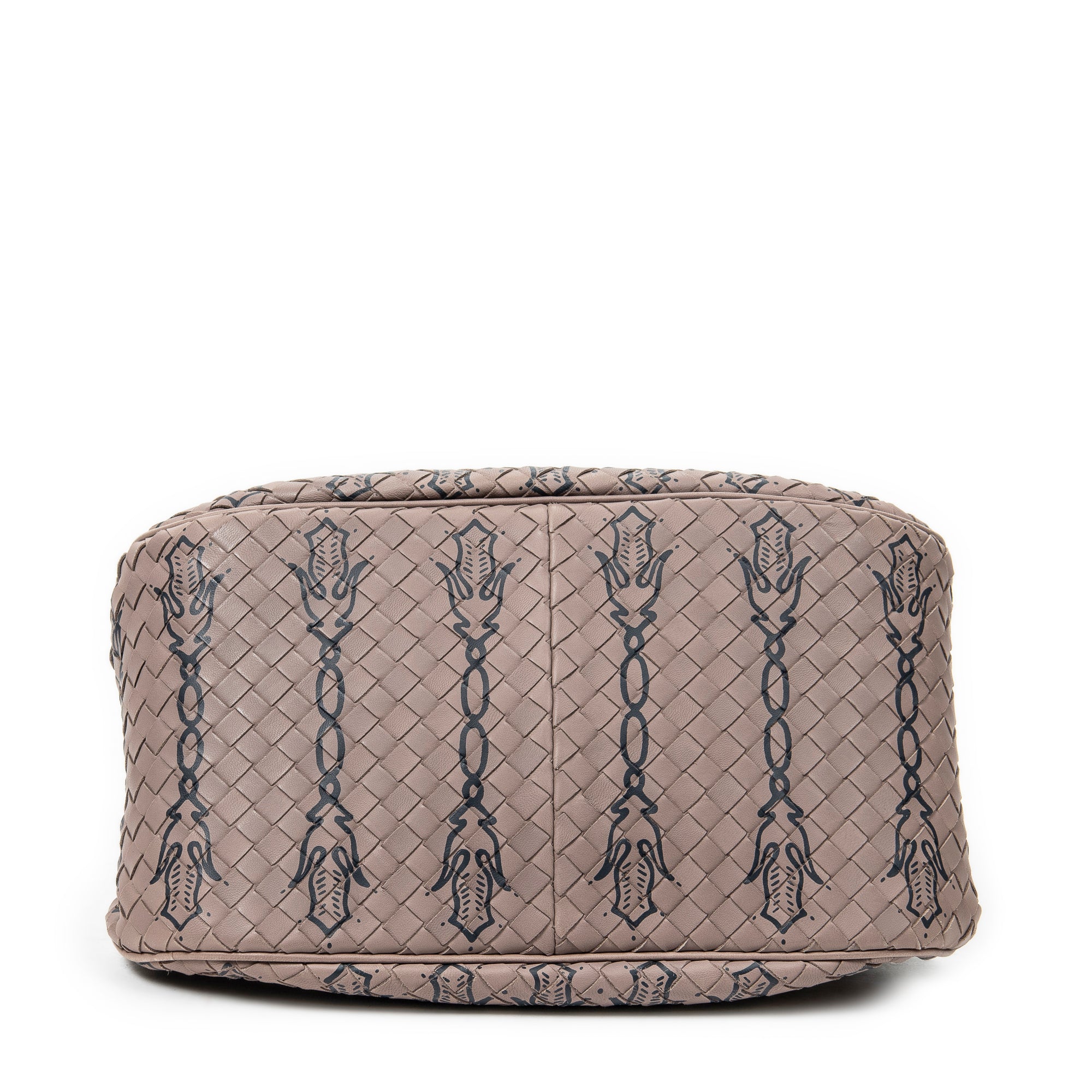 Handbag Buckle Tote Pink Printed Intrecciato Leather