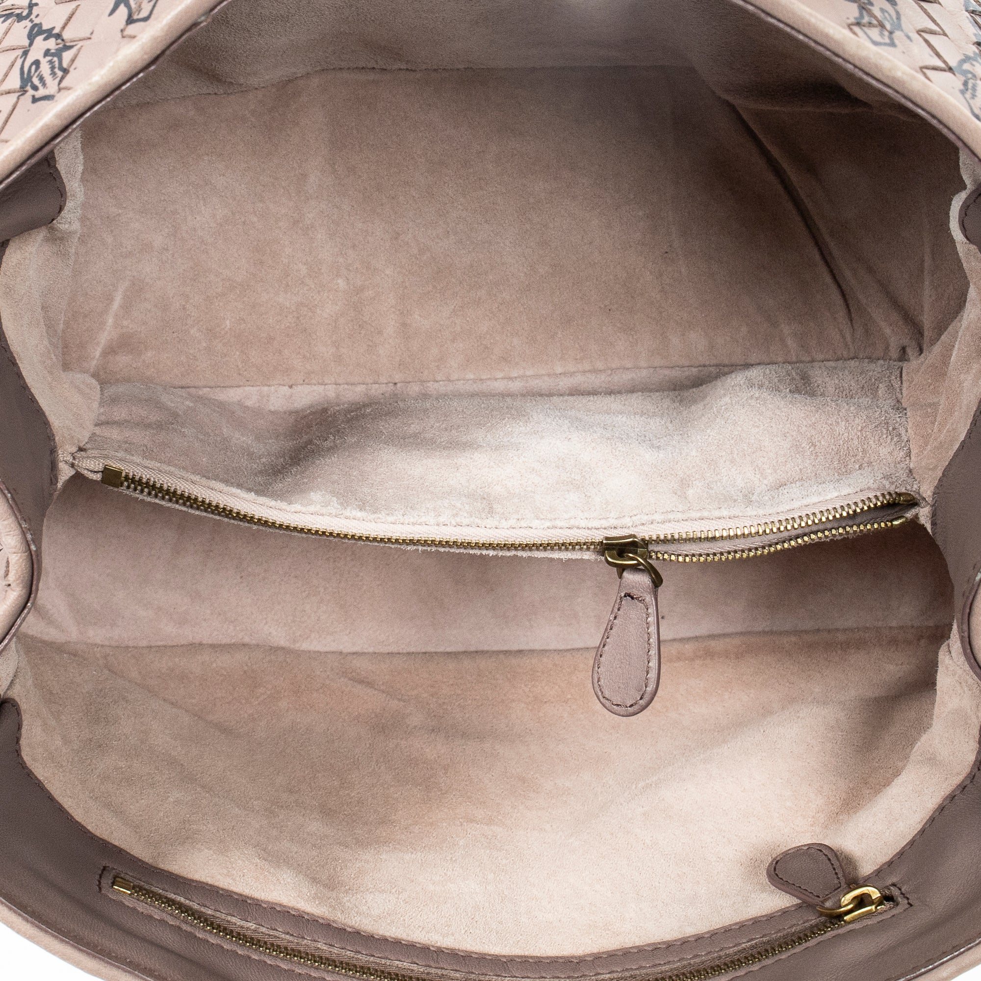 Handbag Buckle Tote Pink Printed Intrecciato Leather