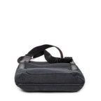 Shoulder Bag Front Slip Pocket Crossbody Black Monogrammed Canvas