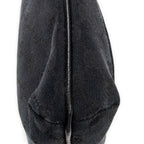 Shoulder Bag Front Slip Pocket Crossbody Black Monogrammed Canvas