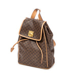 Backpack Small Flap Drawstring Backpack Beige Macadam Coated Canvas