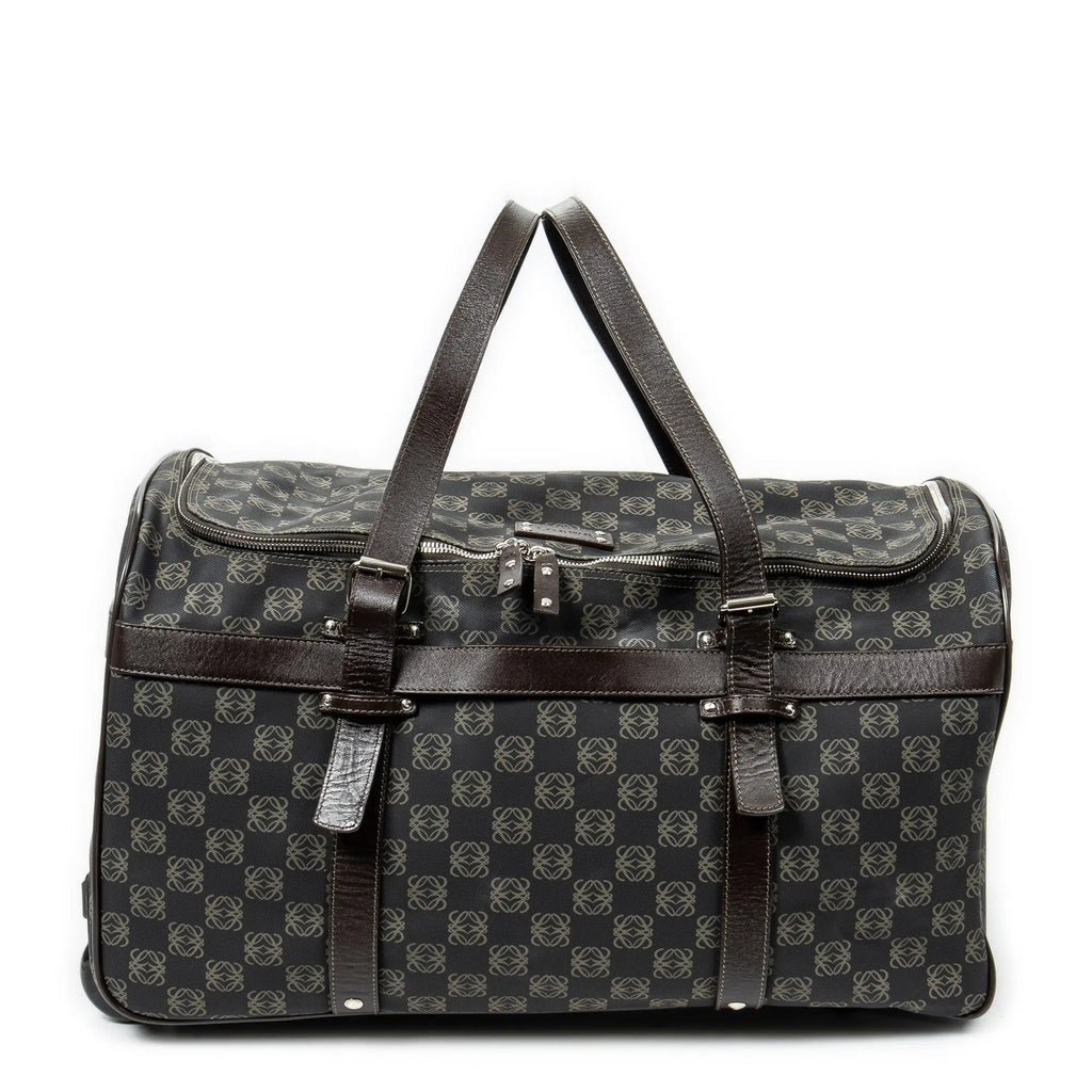 Bolsa de viaje Maleta Vintage Anagrama Lona Revestida Negra