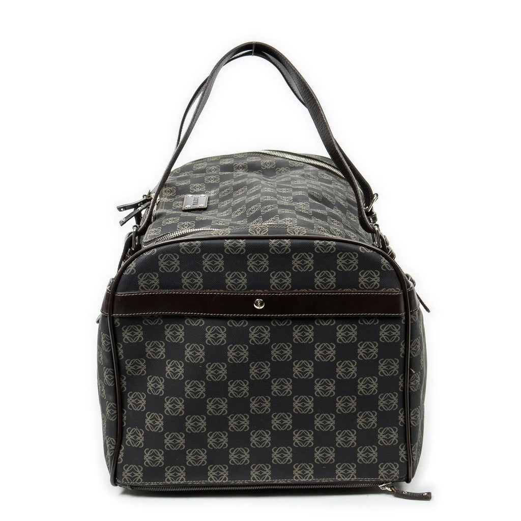 Bolsa de viaje Maleta Vintage Anagrama Lona Revestida Negra
