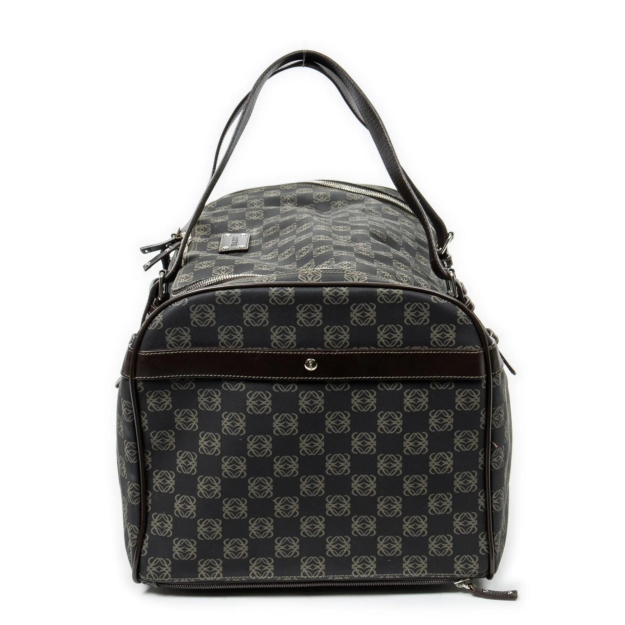 Travel Bag Vintage Anagram Suitcase Black Anagram Coated Canvas