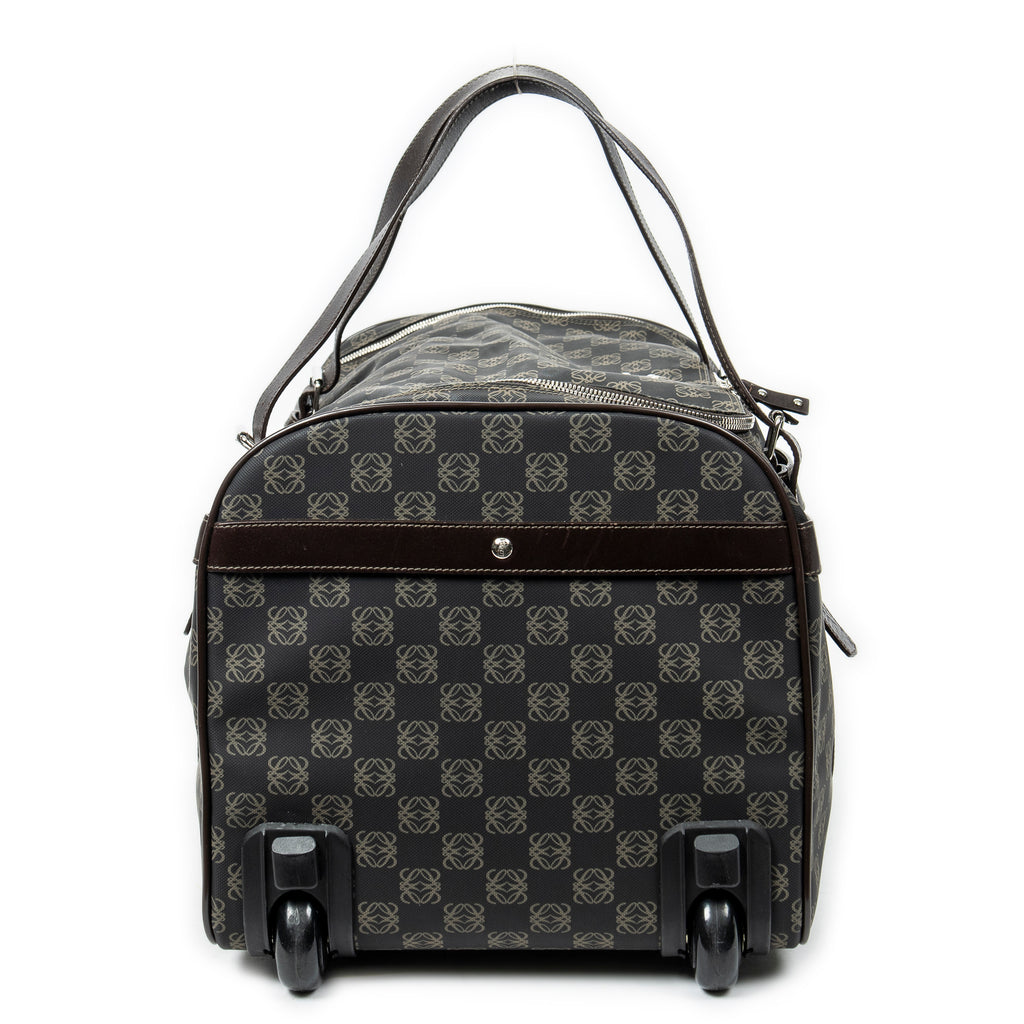 Travel Bag Vintage Anagram Suitcase Black Anagram Coated Canvas