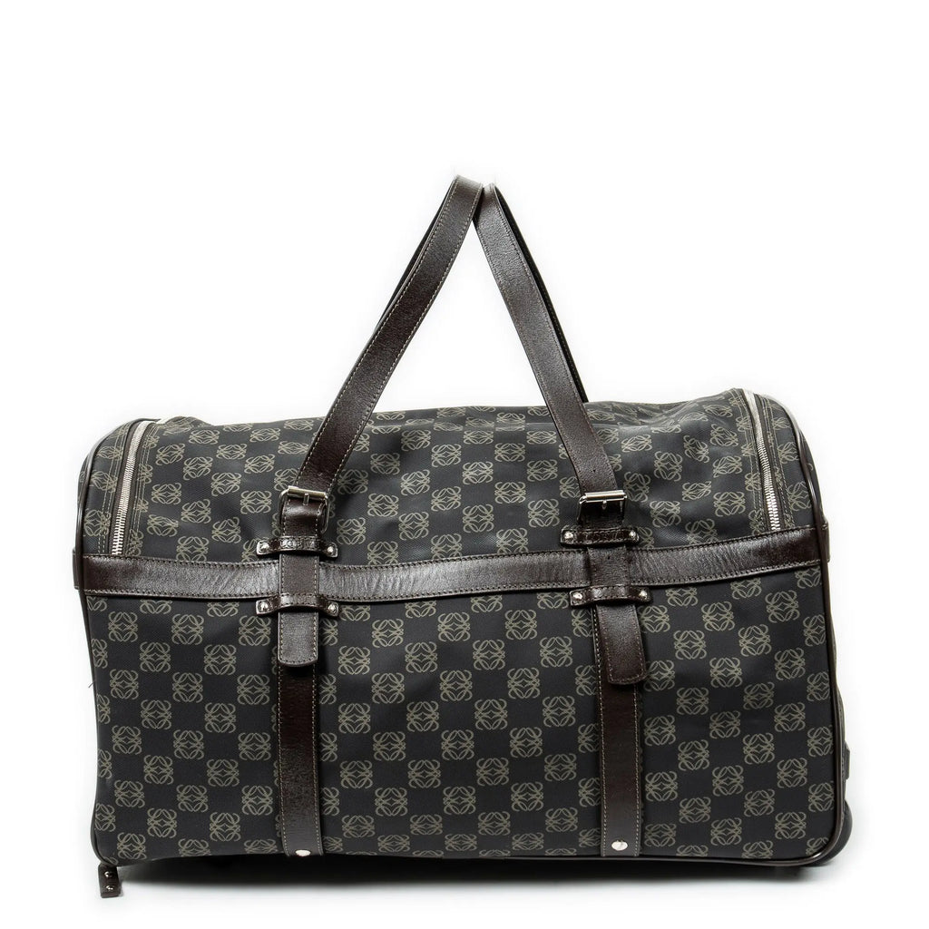 Bolsa de viaje Maleta Vintage Anagrama Lona Revestida Negra