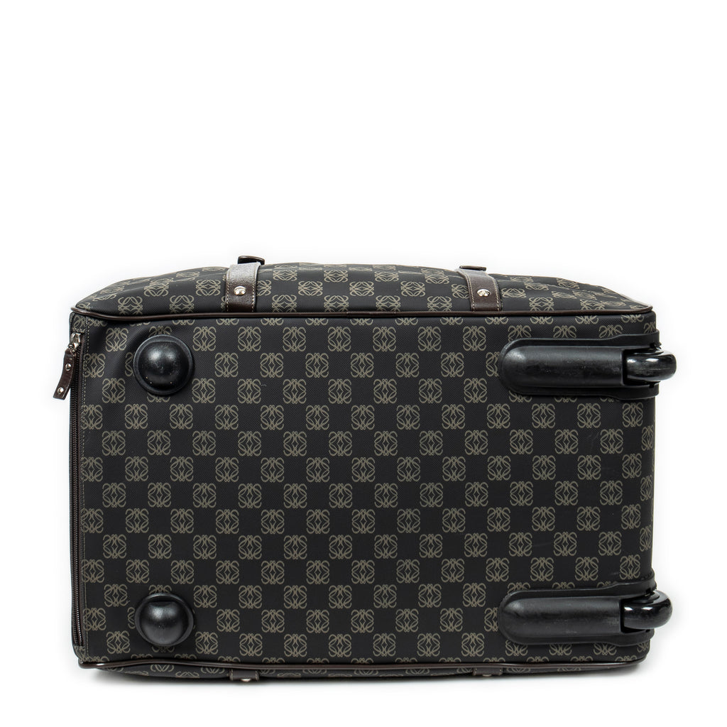 Travel Bag Vintage Anagram Suitcase Black Anagram Coated Canvas