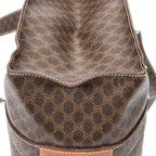 Shoulder Bag Zip Shopping Tote Brown Macadam Coated Canvas