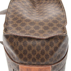Shoulder Bag Zip Shopping Tote Brown Macadam Coated Canvas