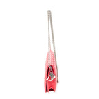 Shoulder Bag Cannage Chain Clutch Fuchsia Pink Cannage Lambskin Leather
