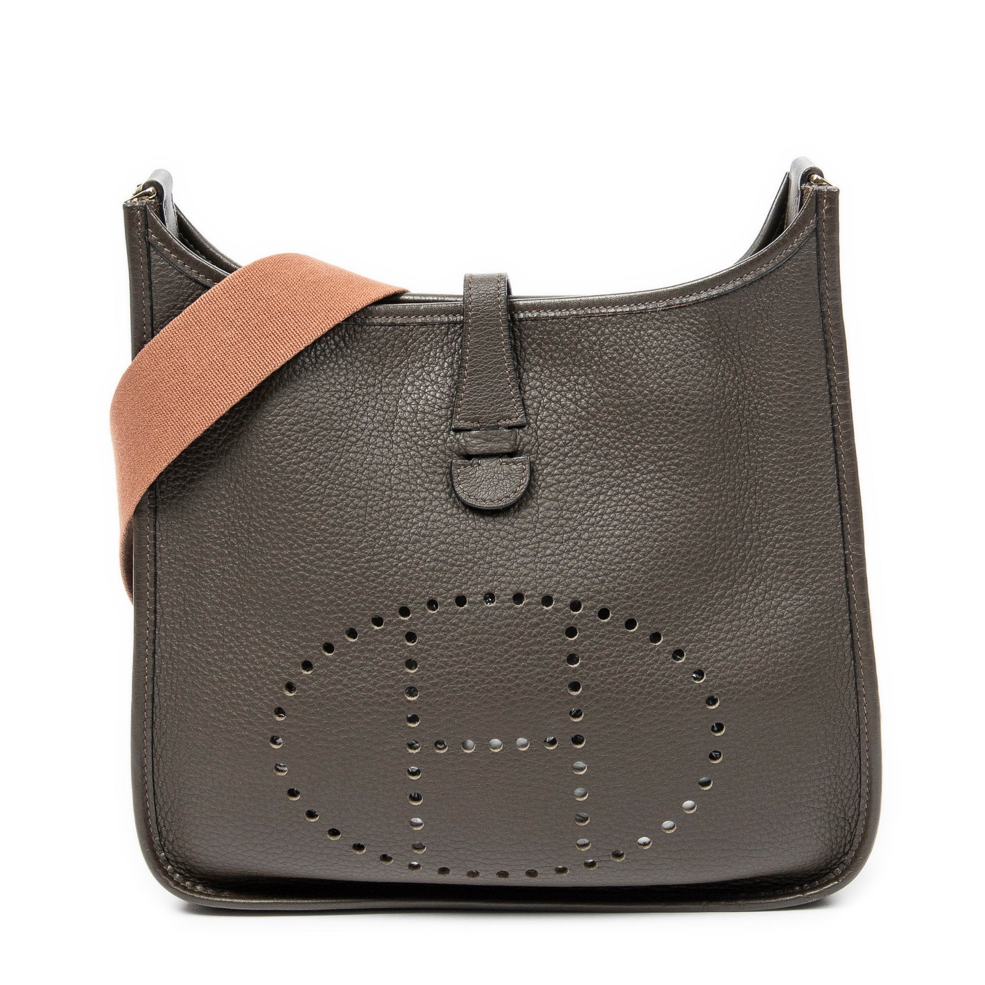 Shoulder Bag Evelyne I PM Vert Bronze Togo Leather