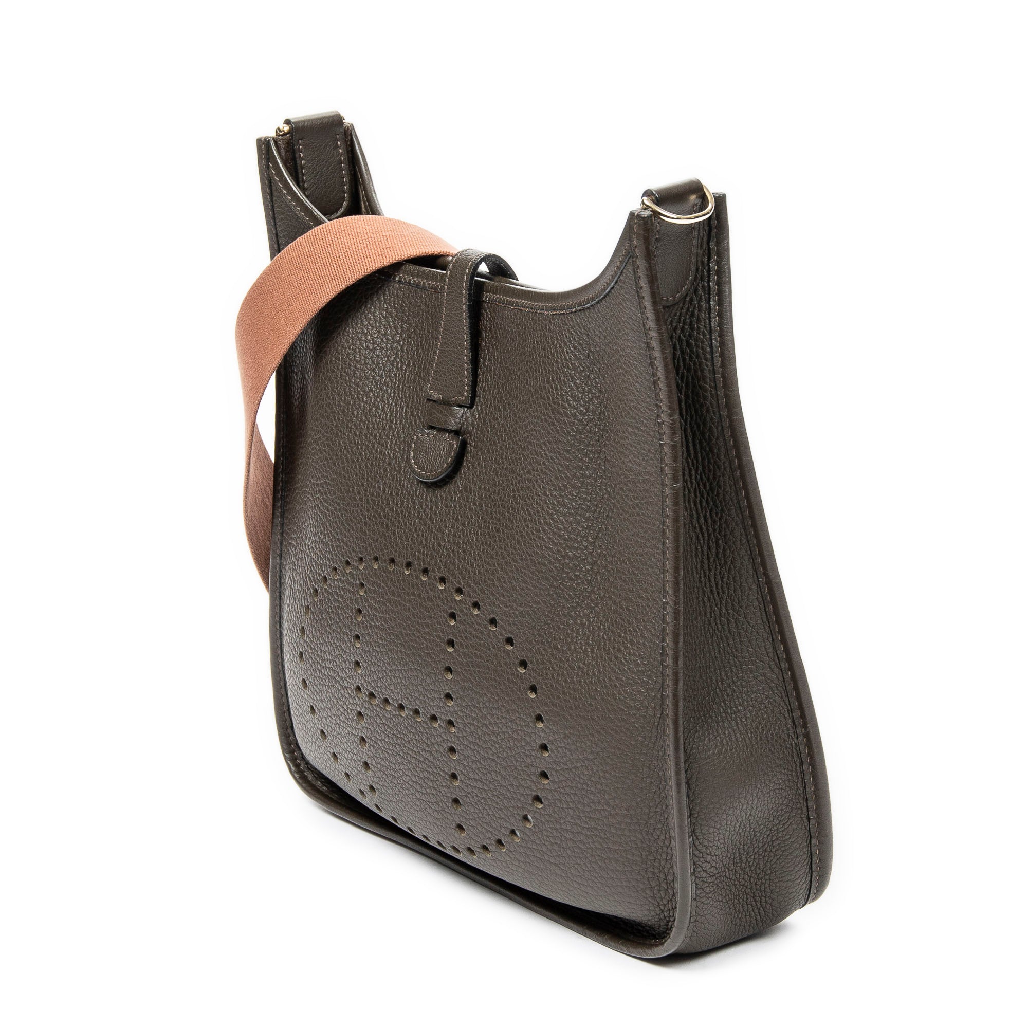 Shoulder Bag Evelyne I PM Vert Bronze Togo Leather