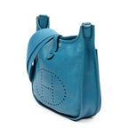 Shoulder Bag Evelyne III PM Bleu Colvert Epsom Leather