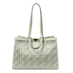 Shoulder Bag Peekaboo X-Tote Green Zucca Canvas