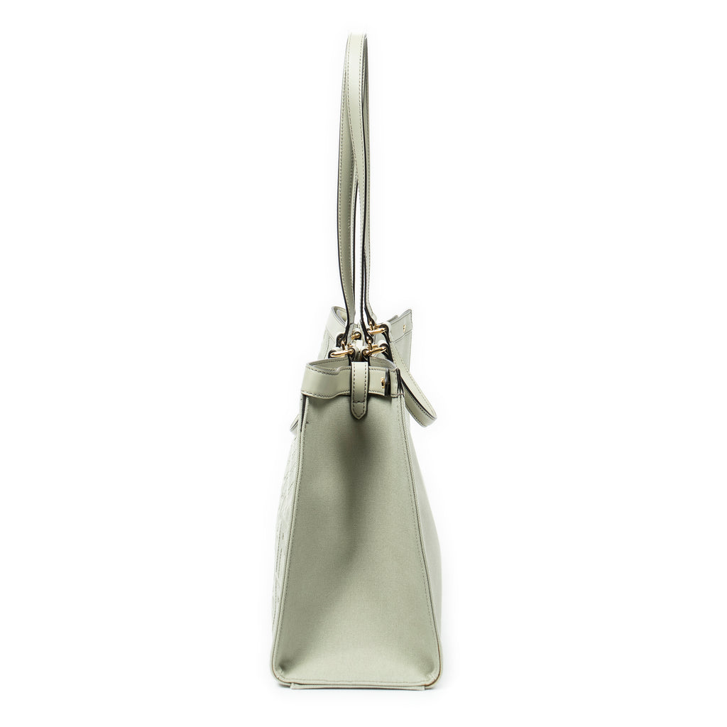 Shoulder Bag Peekaboo X-Tote Green Zucca Canvas