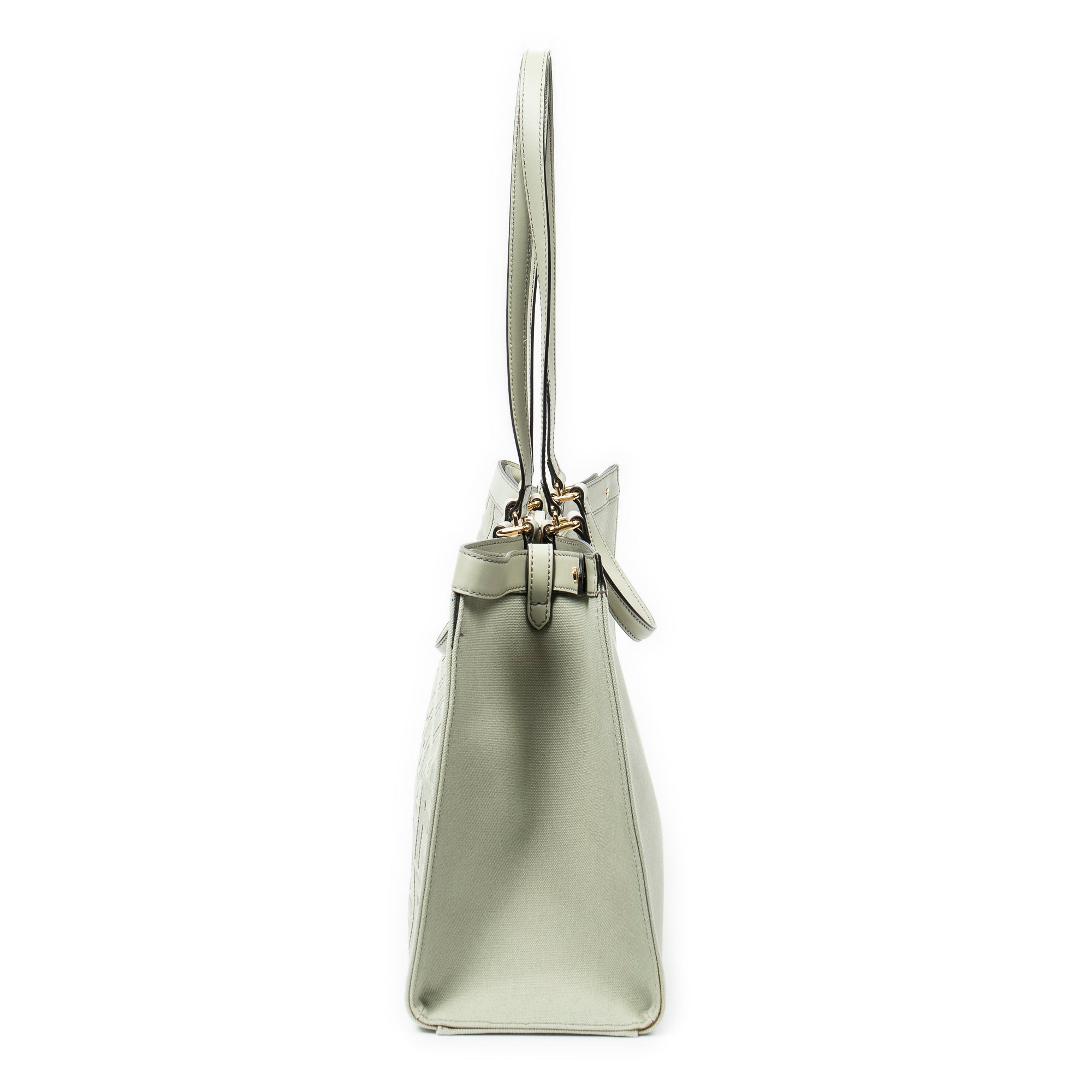 Shoulder Bag Peekaboo X-Tote Green Zucca Canvas