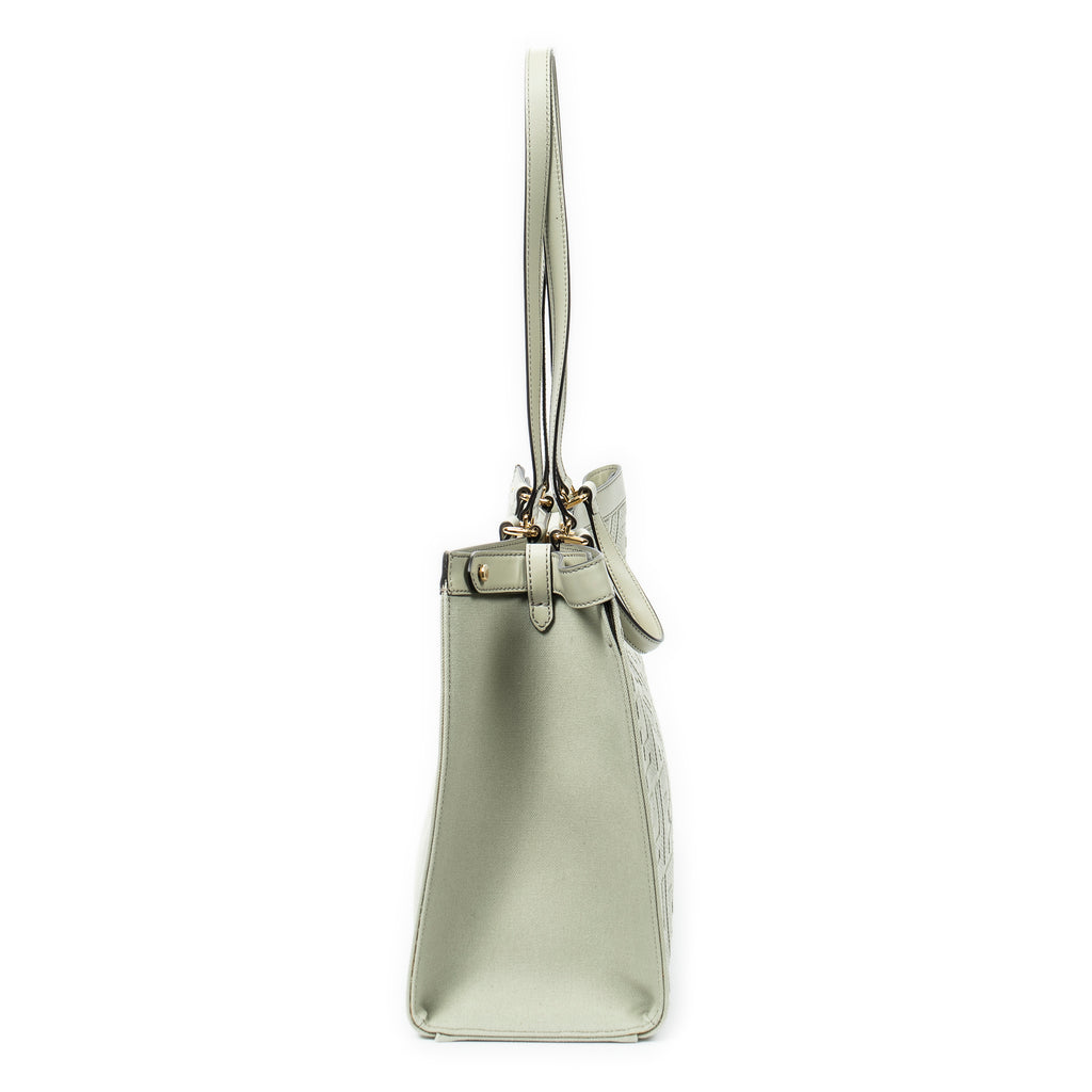 Shoulder Bag Peekaboo X-Tote Green Zucca Canvas