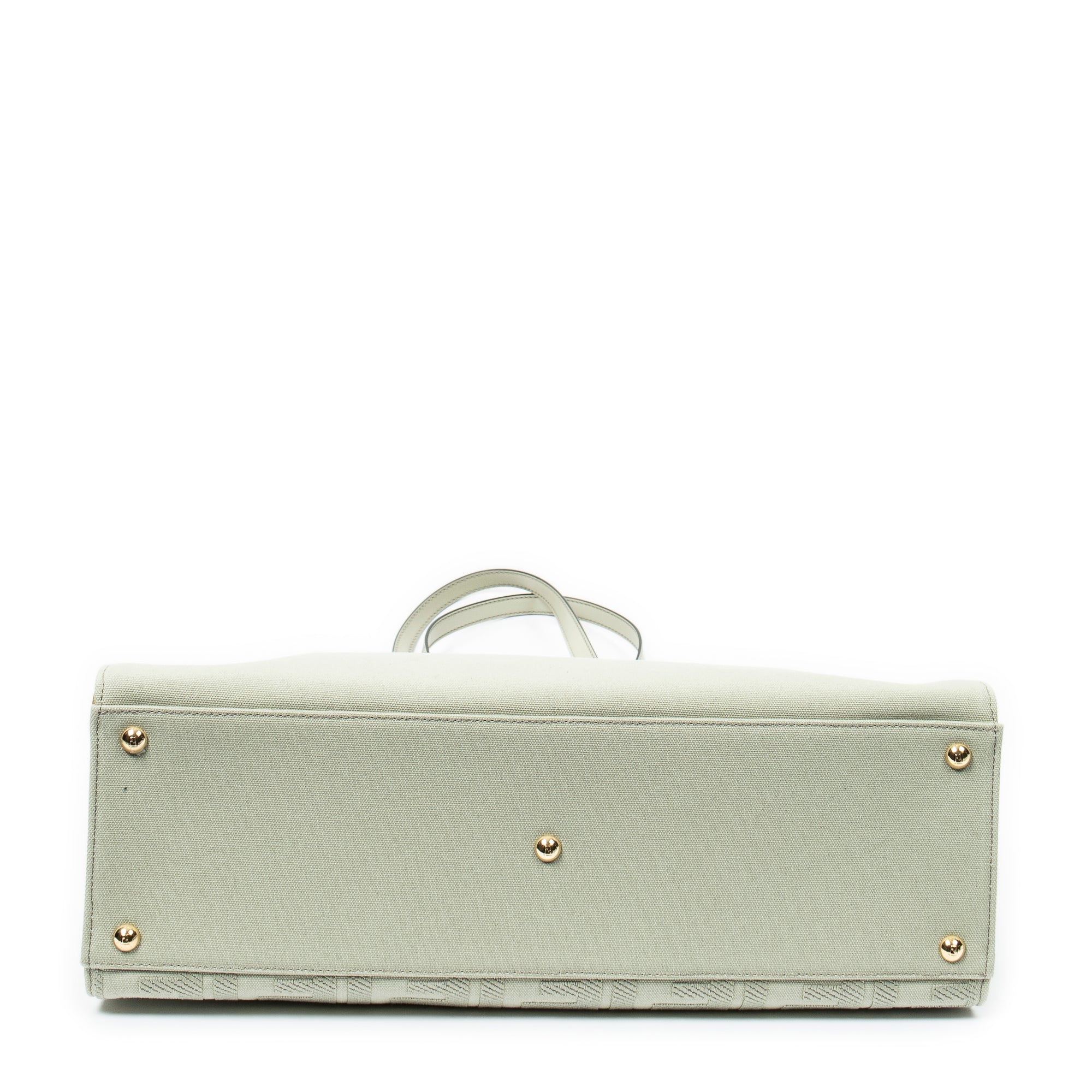 Shoulder Bag Peekaboo X-Tote Green Zucca Canvas