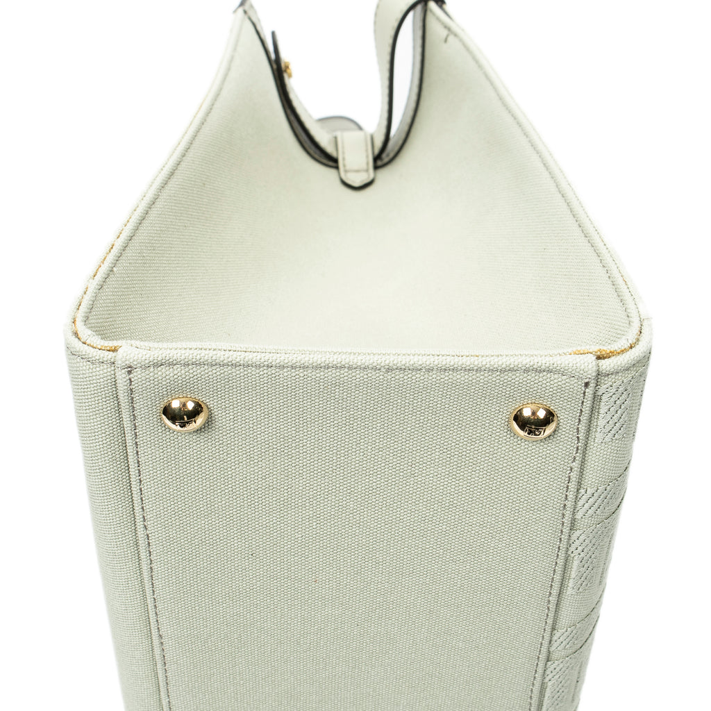 Shoulder Bag Peekaboo X-Tote Green Zucca Canvas