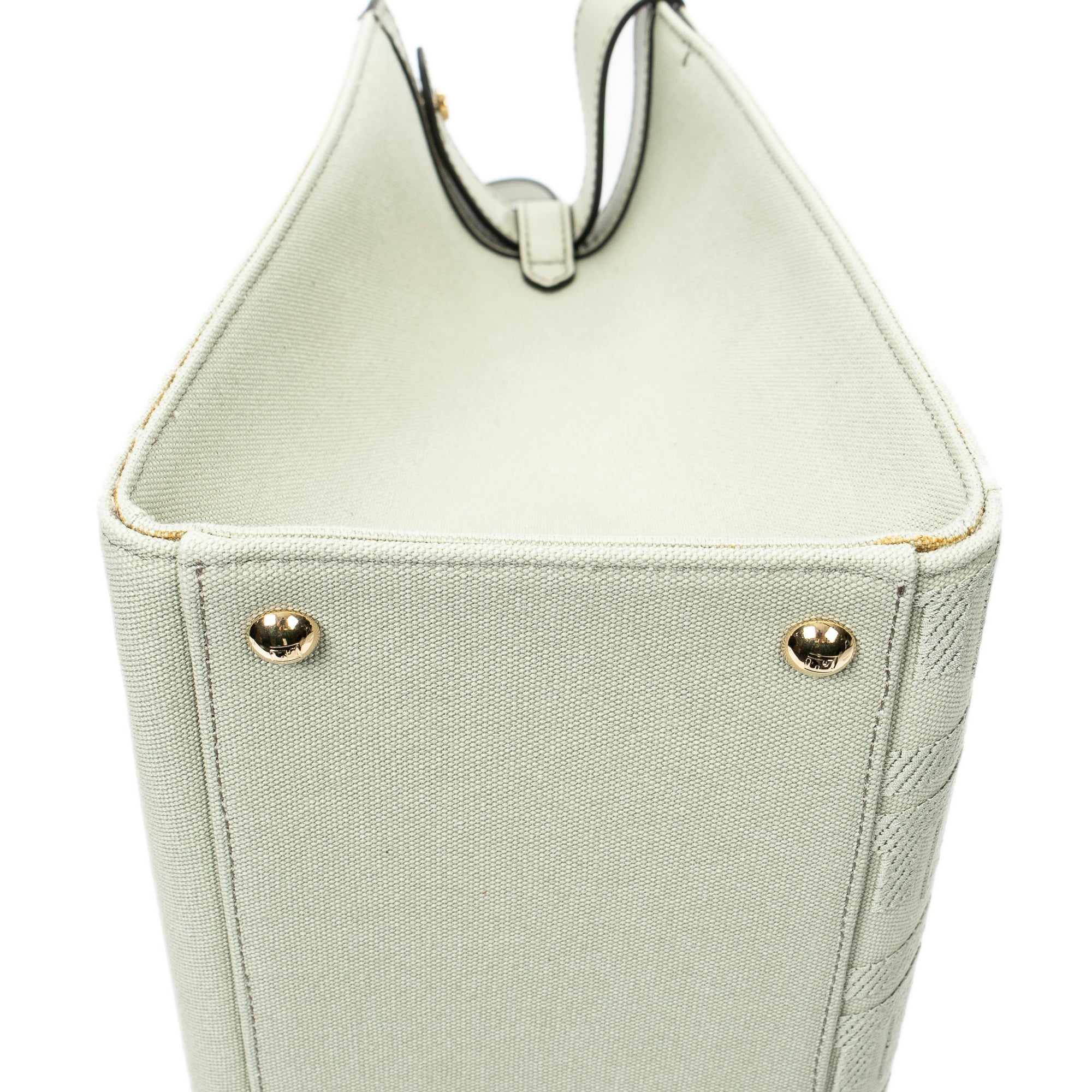 Shoulder Bag Peekaboo X-Tote Green Zucca Canvas
