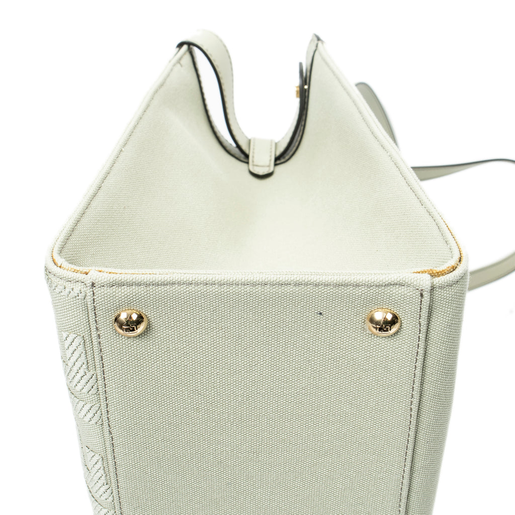 Shoulder Bag Peekaboo X-Tote Green Zucca Canvas