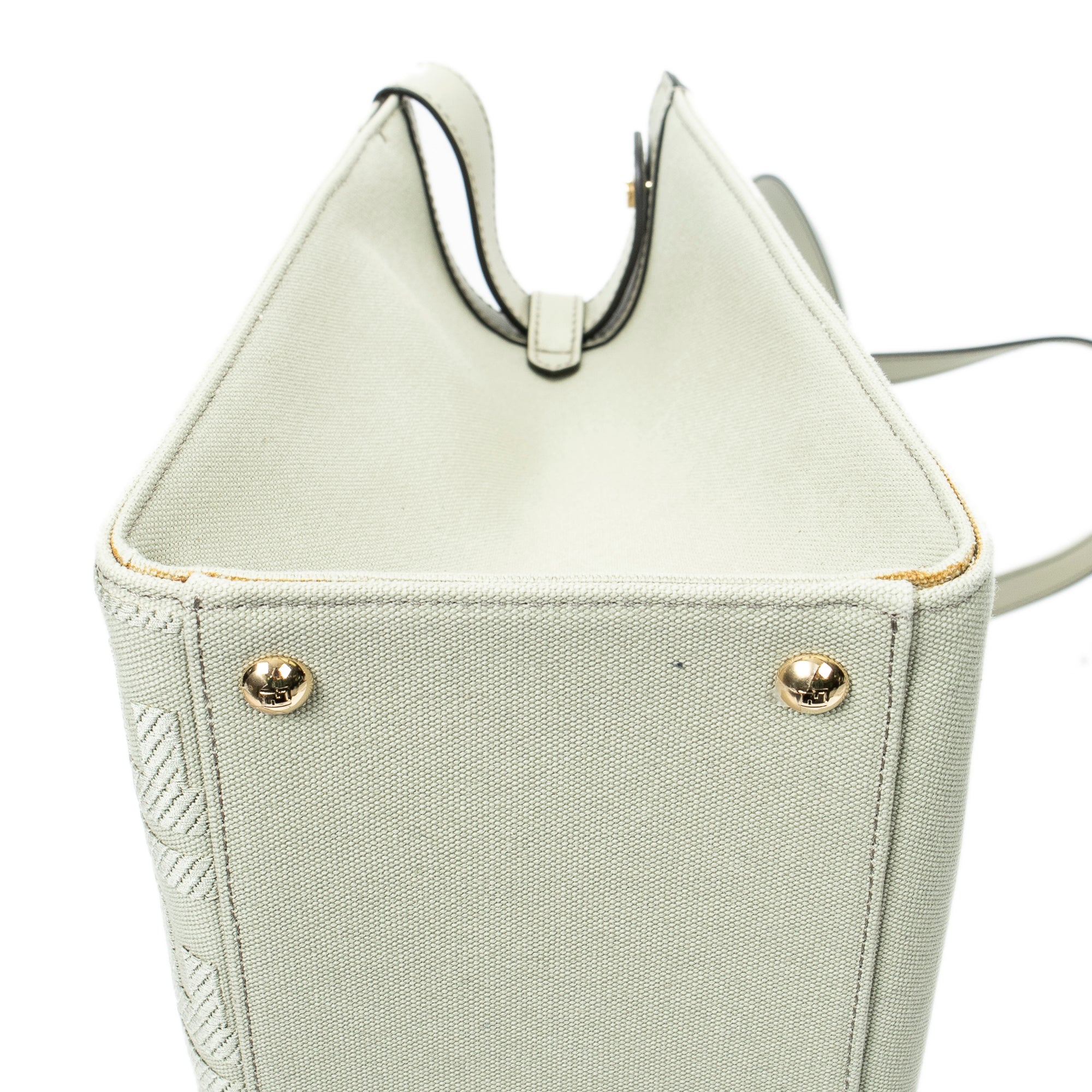 Shoulder Bag Peekaboo X-Tote Green Zucca Canvas