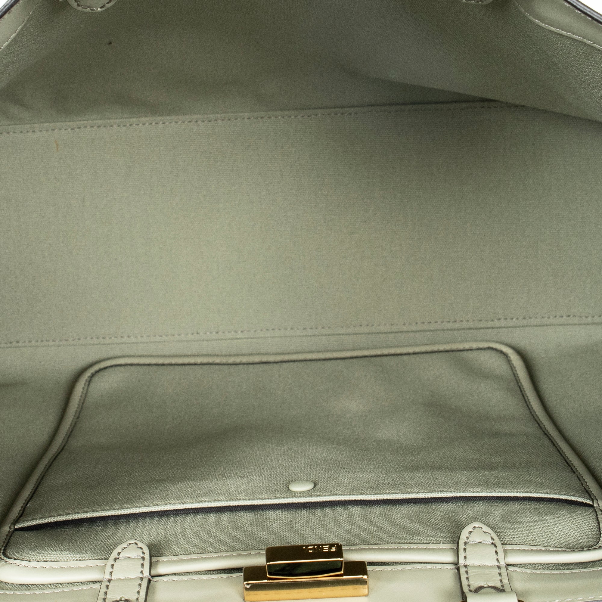 Shoulder Bag Peekaboo X-Tote Green Zucca Canvas