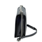 Bolso de Hombro Grande Niño Piel de Becerro Acolchada Negra